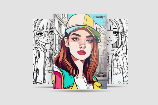 fashion book coloring book pages