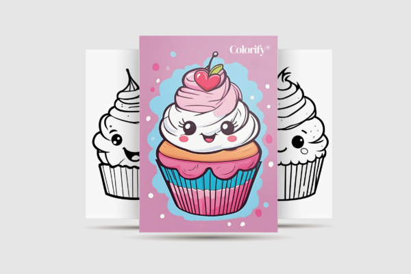 Cupcakes Coloring Book