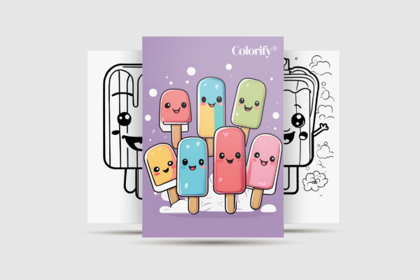 Popsicles Coloring Book Pages PDF